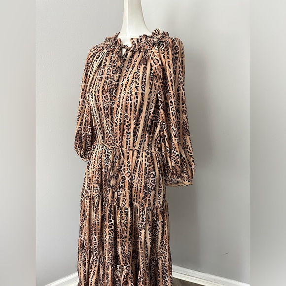 KOBI HALPERIN Whistler Animal Print Midi Dress Small $498 - Picture 6 of 8